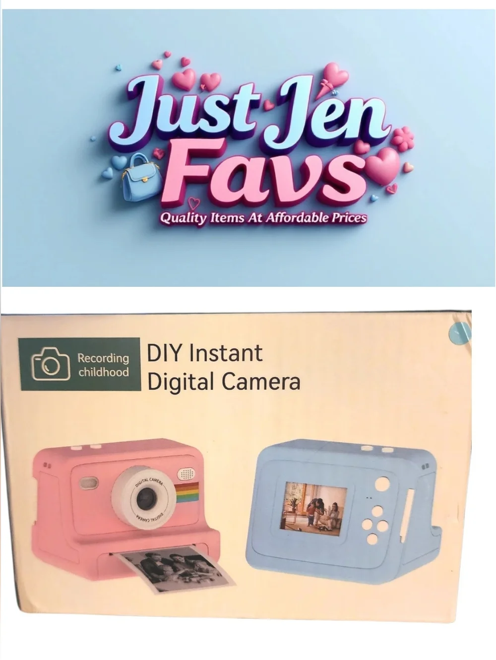 DIY Blue Instant 6X Zoom HD Video Recording Digital Camera